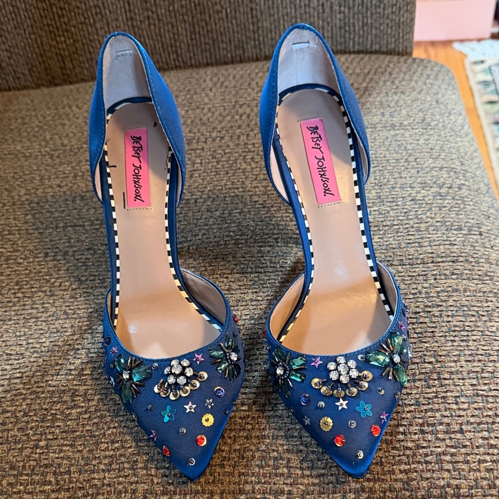 #Betsey Johnson jeweled Heels